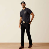 Ariat Maglietta American Bison Tee Uomini Charcoal Heather