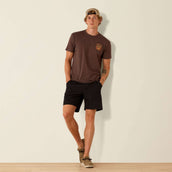 Ariat Maglietta Strip Patriotic Badge Tee Uomini Brown Heather