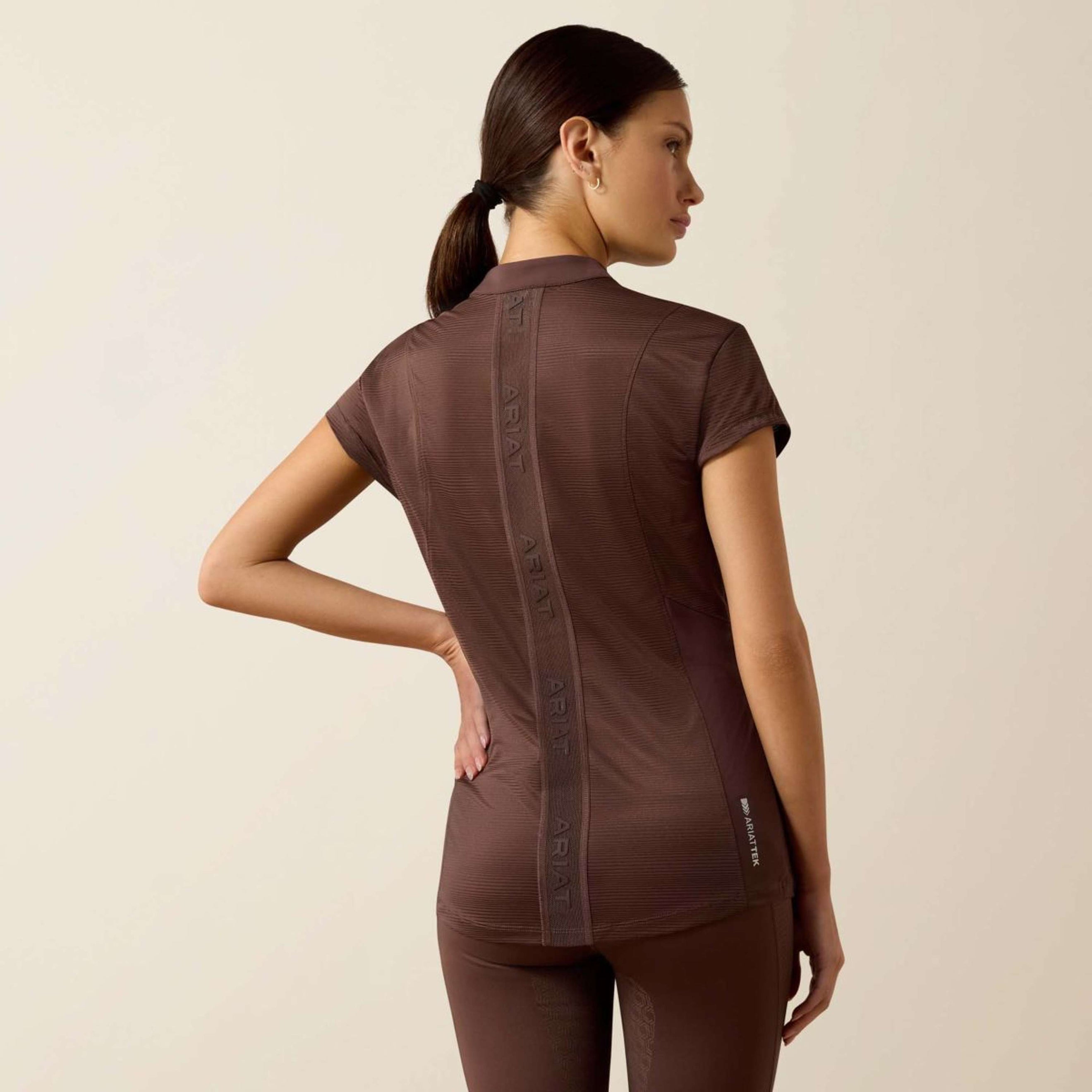 Ariat Maglietta Breathe 1/2 Zip Donne Pommel Brown Ariat Maglietta Breathe 1/2 Zip Donne Pommel Brown
