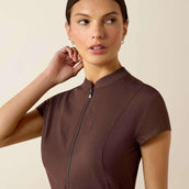 Ariat Maglietta Breathe 1/2 Zip Donne Pommel Brown