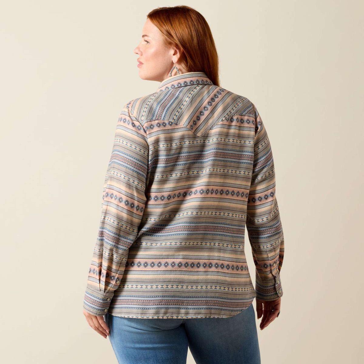 Ariat Blusa Arizona Western Donne Ombre Blue Southwest