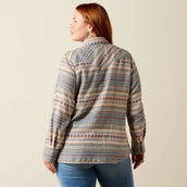 Ariat Blusa Arizona Western Donne Ombre Blue Southwest