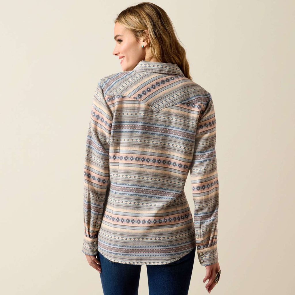 Ariat Blusa Arizona Western Donne Ombre Blue Southwest