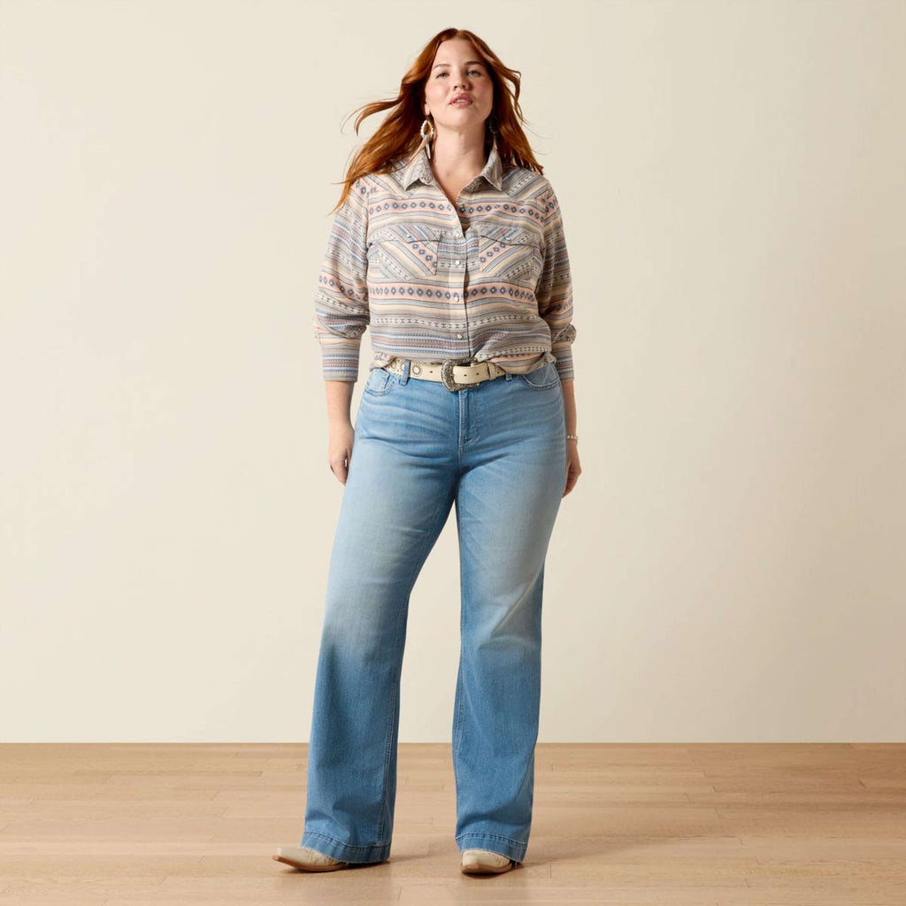 Ariat Blusa Arizona Western Donne Ombre Blue Southwest