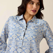 Ariat Blusa Billie Jean Donne Ashleigh Blue Crystal Southwes