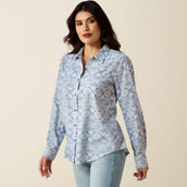 Ariat Blusa Billie Jean Donne Ashleigh Blue Crystal Southwes