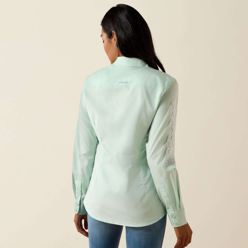 Ariat Maglia Team Kirby Maniche Lunghe Dusty Aqua