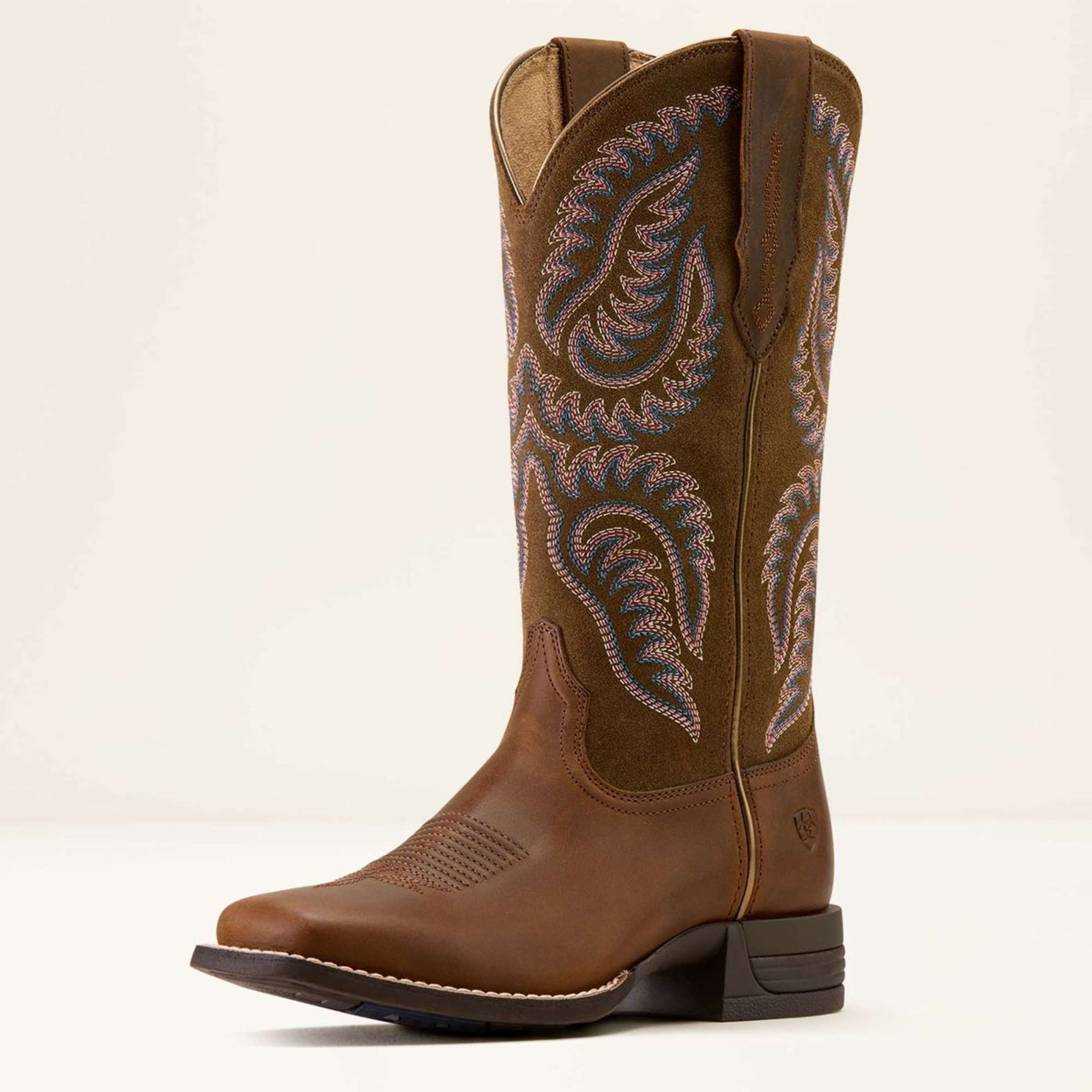 Ariat Stivali Western Cattle Caite Donne Distressed Brown/Adobe Clay Ariat Stivali Western Cattle Caite Donne Distressed Brown/Adobe Clay