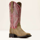 Ariat Stivali Western Round Up Ruidoso Donne Brown Bomber/Dusty Rose