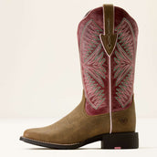 Ariat Stivali Western Round Up Ruidoso Donne Brown Bomber/Dusty Rose