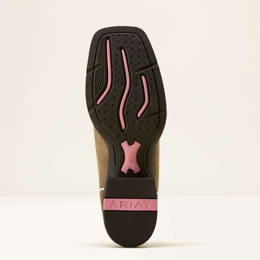 Ariat Stivali Western Round Up Ruidoso Donne Brown Bomber/Dusty Rose