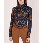 Montar Polo Haily Birdle Print Maniche Lunghe Dark Navy