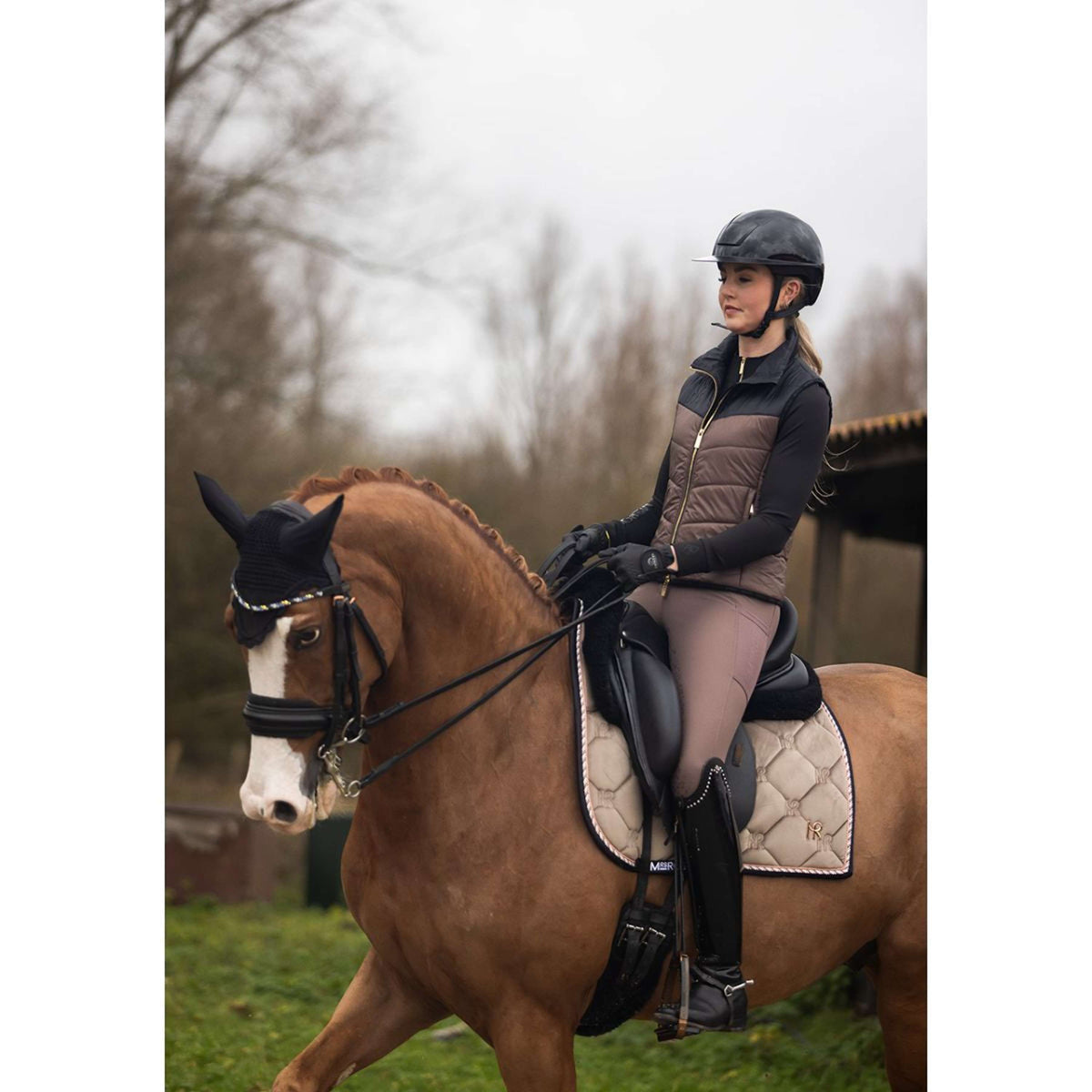 Mrs. Ros Gilet Nero/Tortora