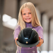 Imperial Riding Casco da equitazione IRHOlania Deluxe Big Visor Scintillio nero