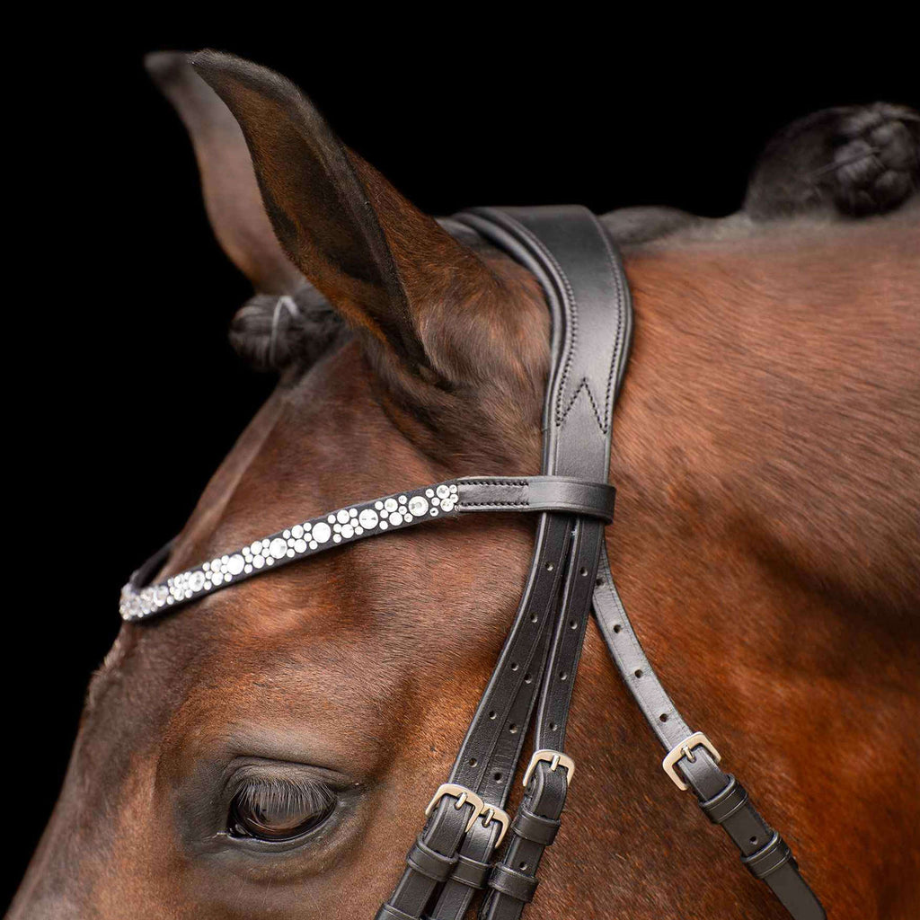 Imperial Riding Briglia Doppia IRHOlympia Nero/Bianco