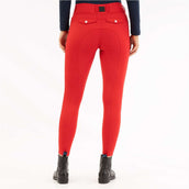 BR Leggings da Equitazione AW25 Jolie Sedere in Silicone Donna Rosso Tango