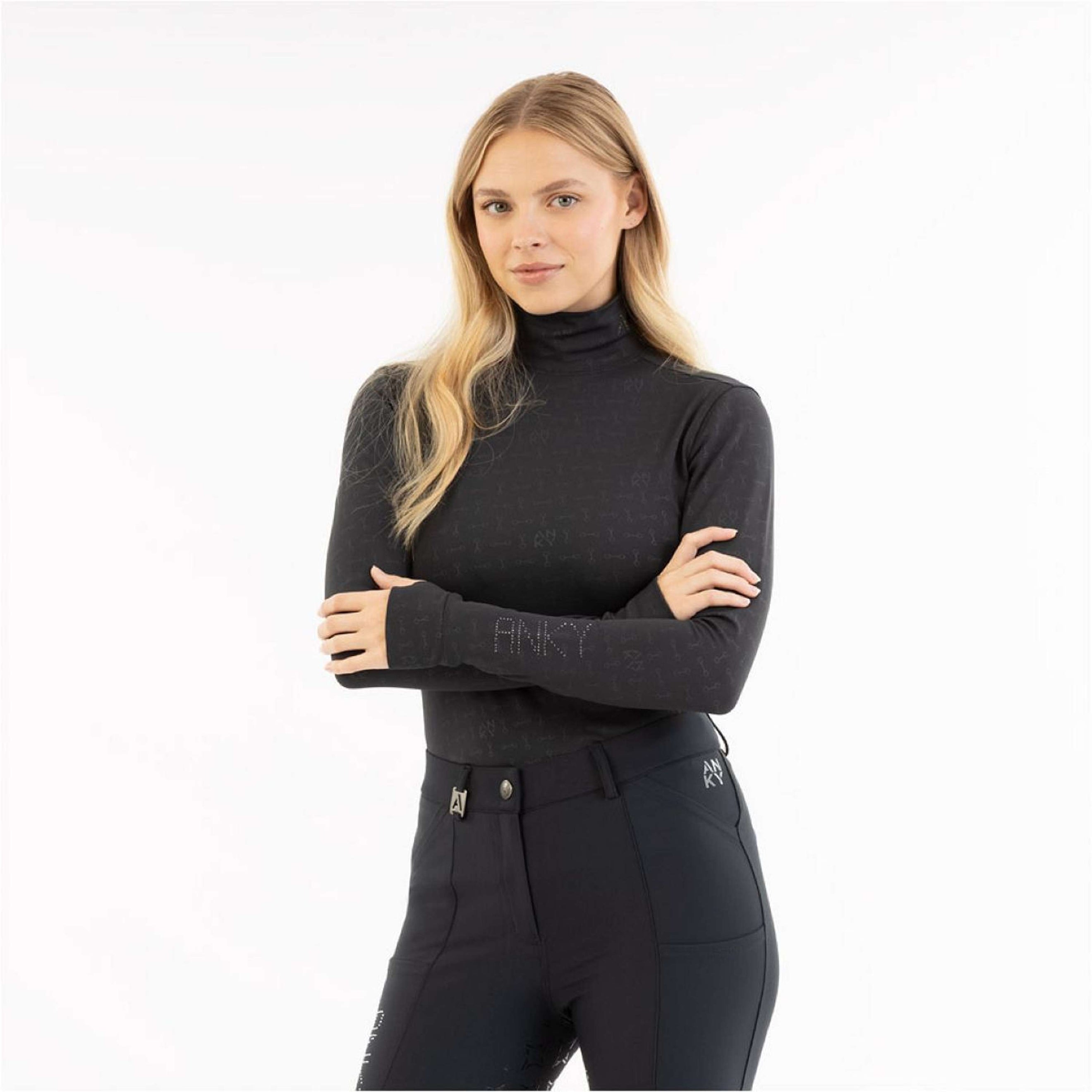 ANKY Shirt AW25 Mockneck Nero