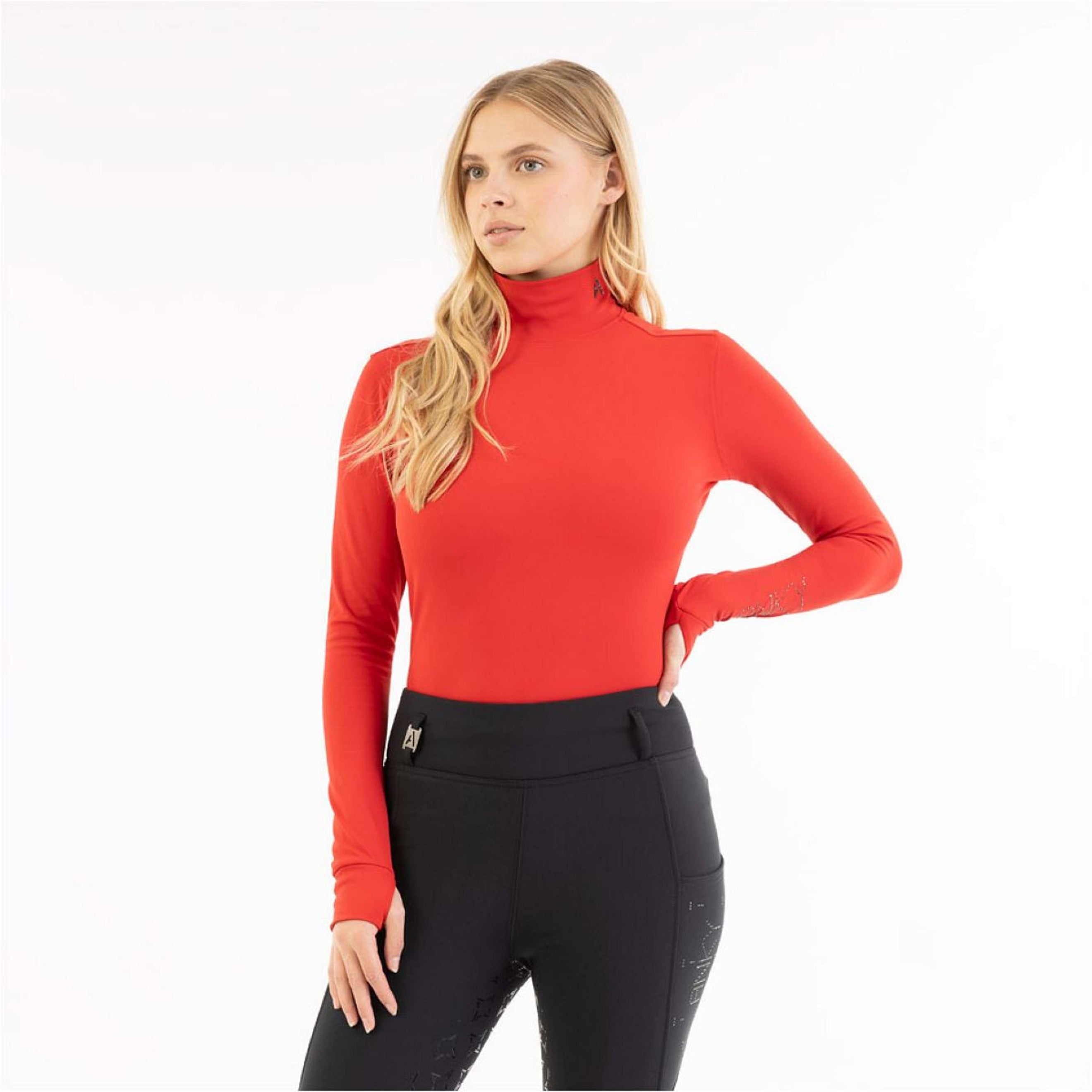 ANKY Shirt AW25 Mockneck Equestrian Red ANKY Shirt AW25 Mockneck Equestrian Red