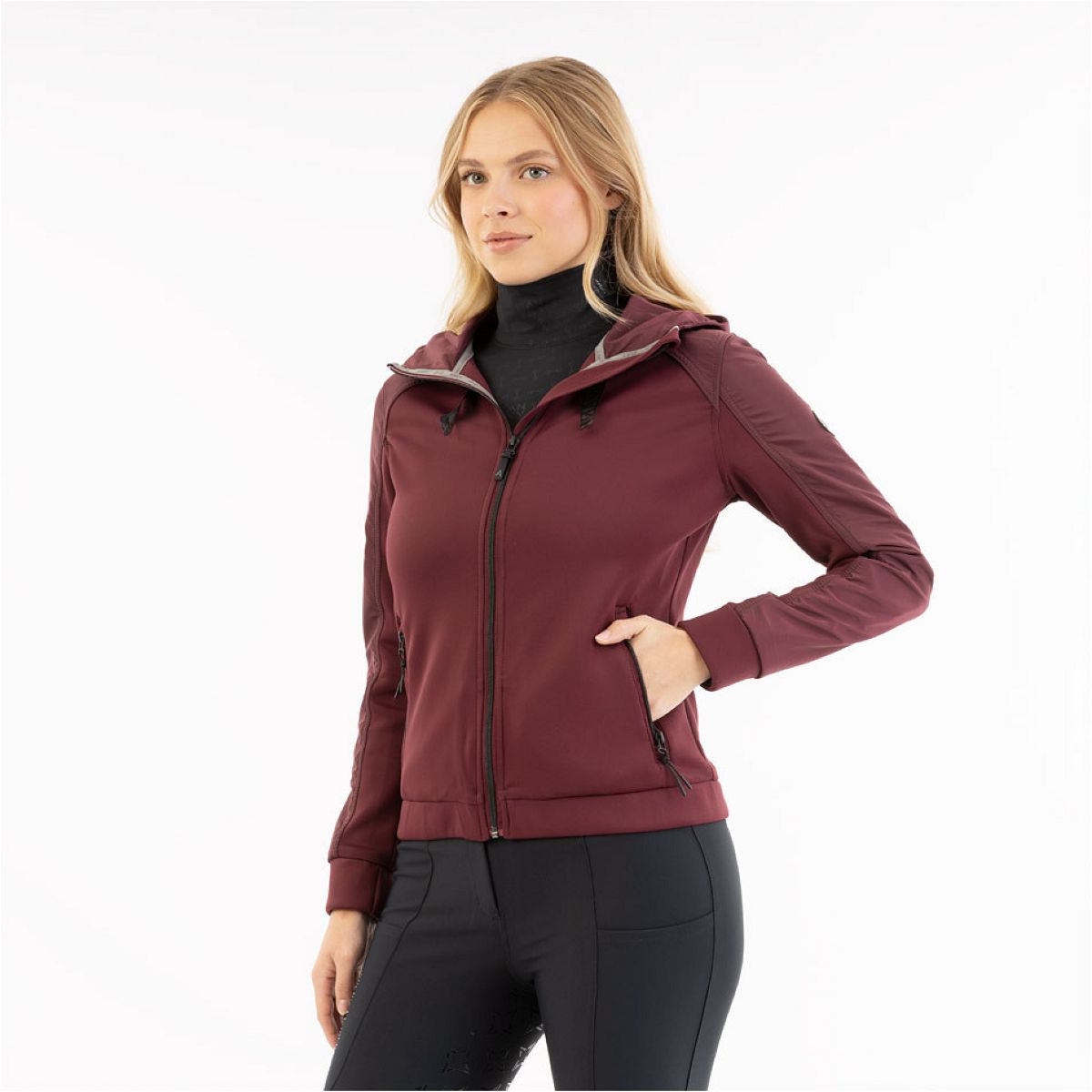 ANKY Felpa con cappuccio e zip AW25 Windsor Wine