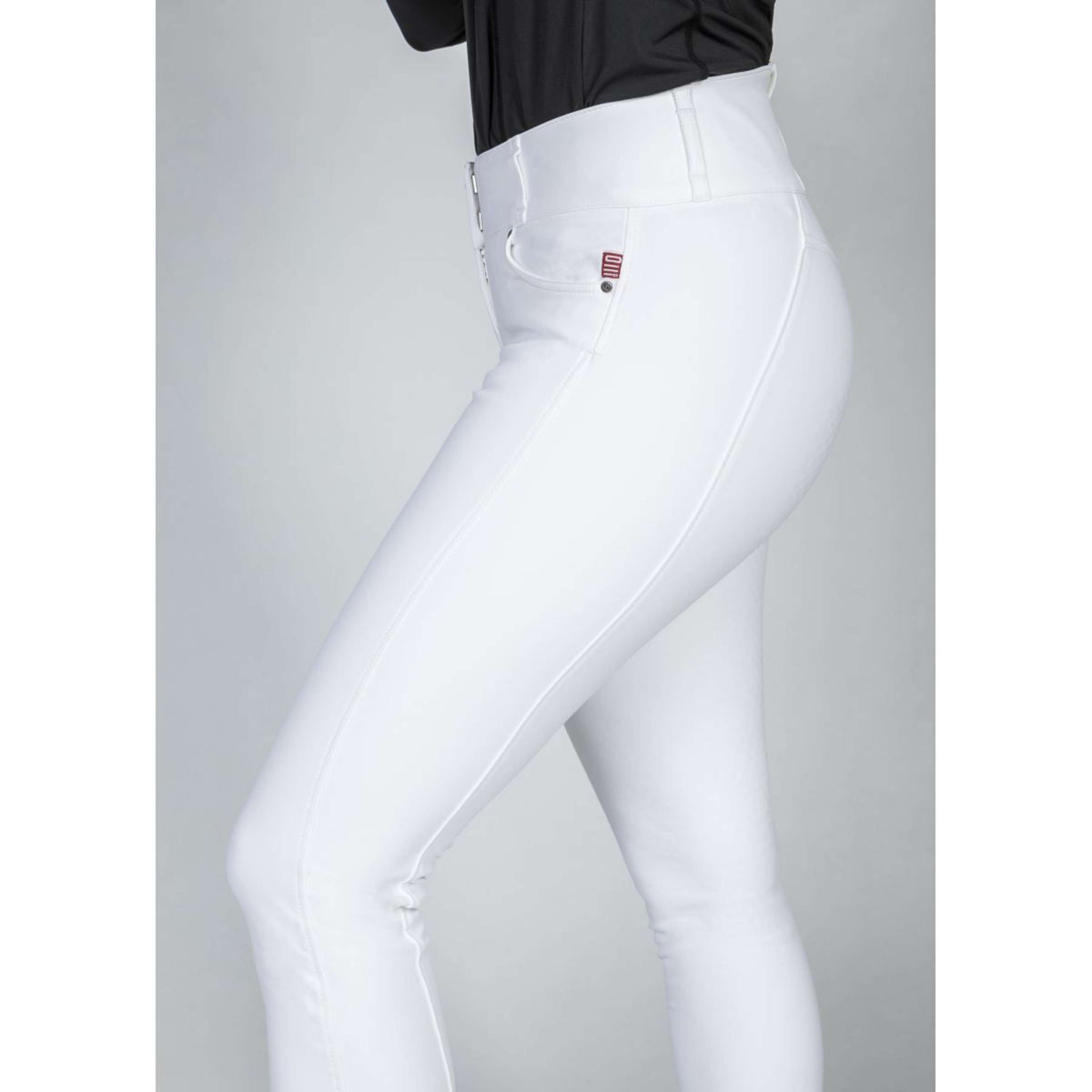 Back on Track Pantaloni da Equitazione Julia Knee Grip Bianco