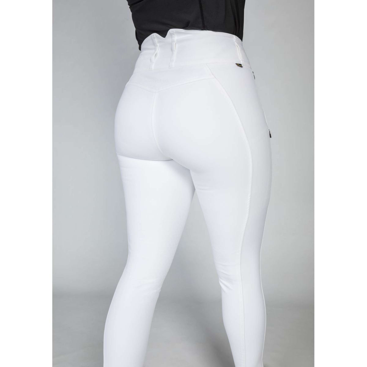 Back on Track Pantaloni da Equitazione Julia Knee Grip Bianco