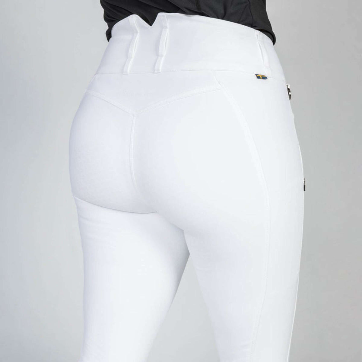 Back on Track Pantaloni da Equitazione Julia Full Grip Bianco