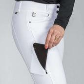 Back on Track Pantaloni da Equitazione Julia Full Grip Bianco