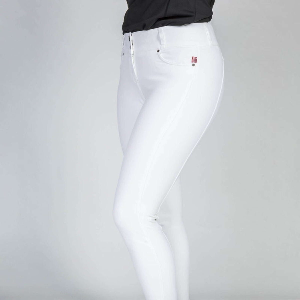 Back on Track Pantaloni da Equitazione Julia Full Grip Bianco