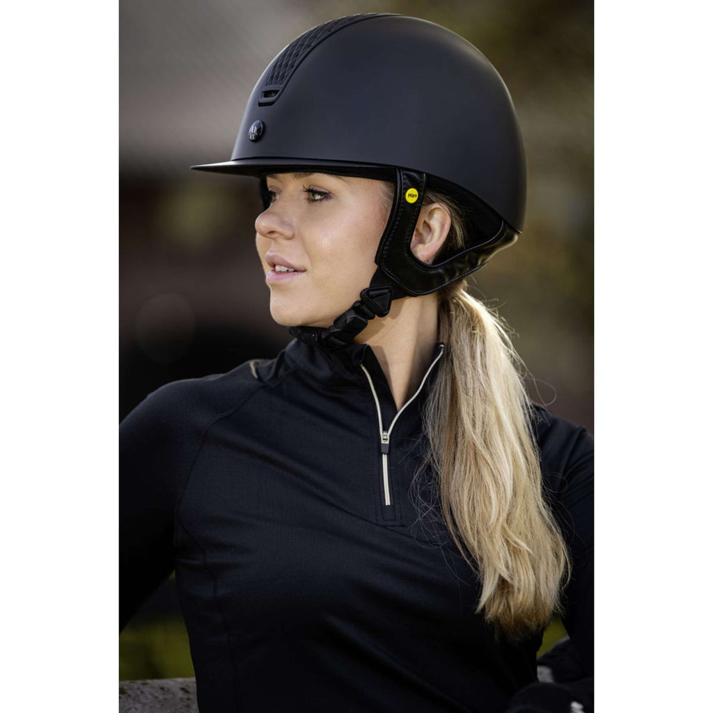 Back on Track Casco da equitazione Silves Smooth Top Mips Nero