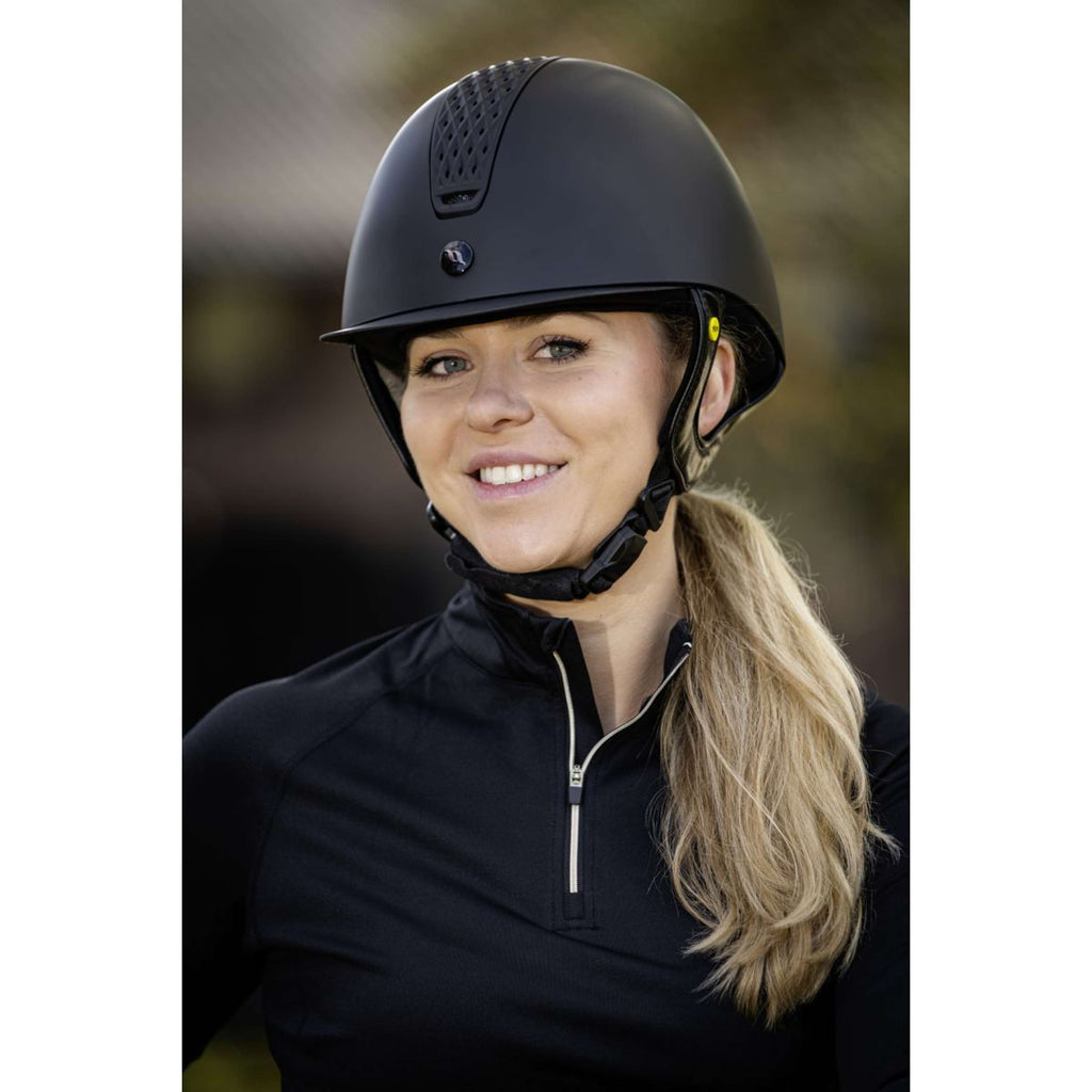 Back on Track Casco da equitazione Silves Smooth Top Mips Nero