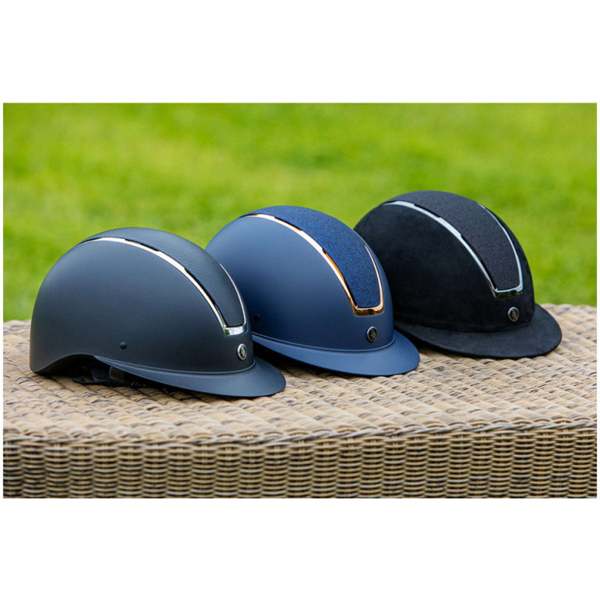 BR Casco da equitazione Omega painted Nero/Cromo