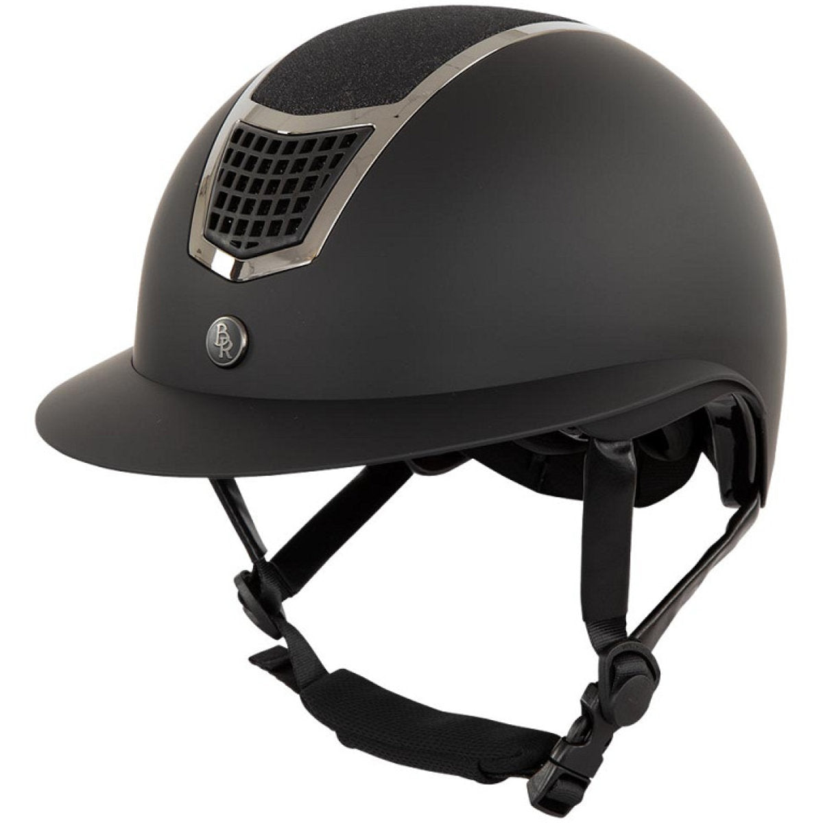 BR Casco da equitazione Lambda Plus Glitter Nero/Canna di fucile