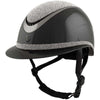 BR Casco da equitazione Theta Plus Dazzling Glamourous Glossy Nero/Canna di fucile