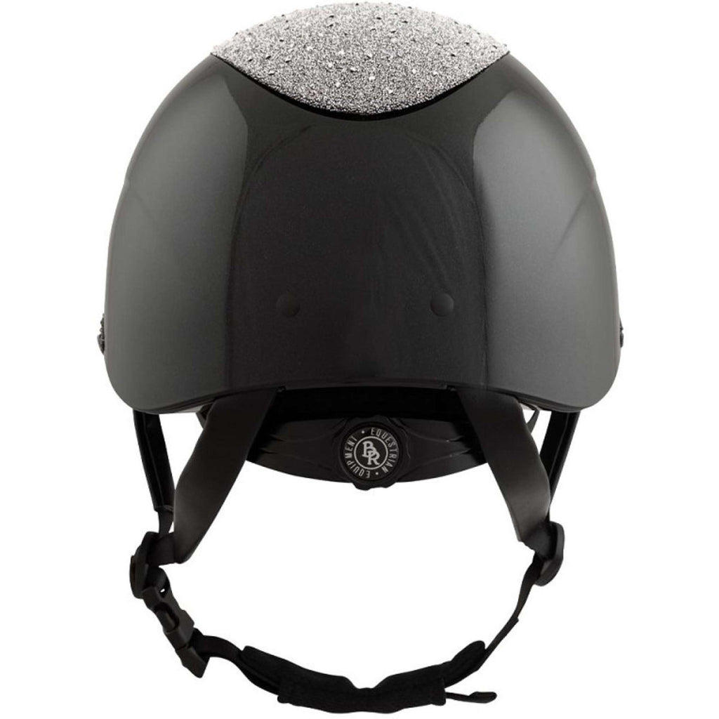 BR Casco da equitazione Theta Plus Dazzling Glamourous Glossy Nero/Canna di fucile