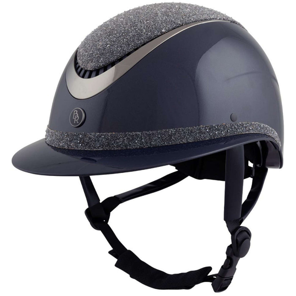 BR Casco da equitazione Theta Plus Dazzling Glamourous Glossy Navy/Gunmetal