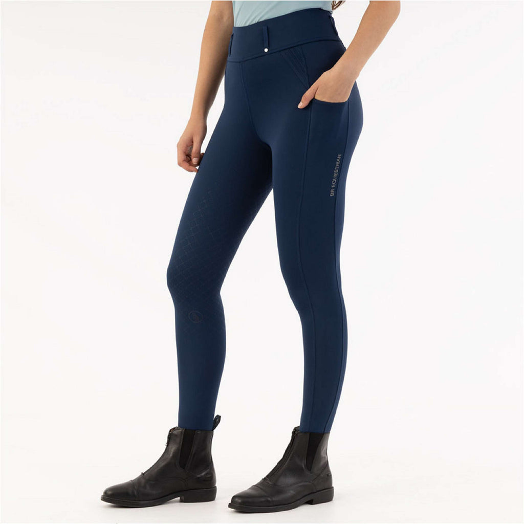 BR Leggings da Equitazione Krista Full Grip Pageant Blue