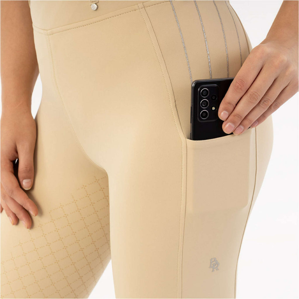 BR Leggings da Equitazione Kelly Full Grip Safari