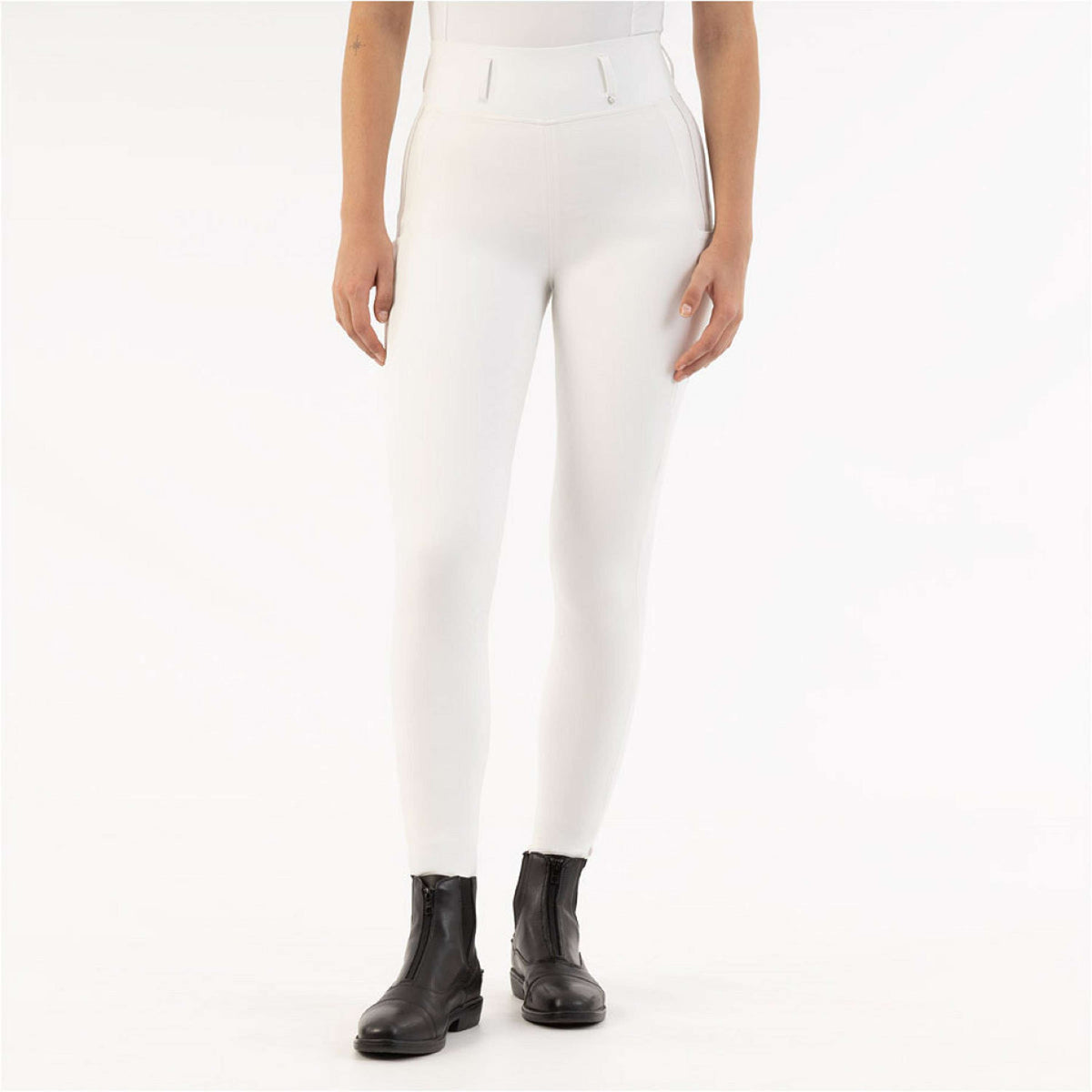 BR Leggings da Equitazione Kelly Full Grip Lucent White
