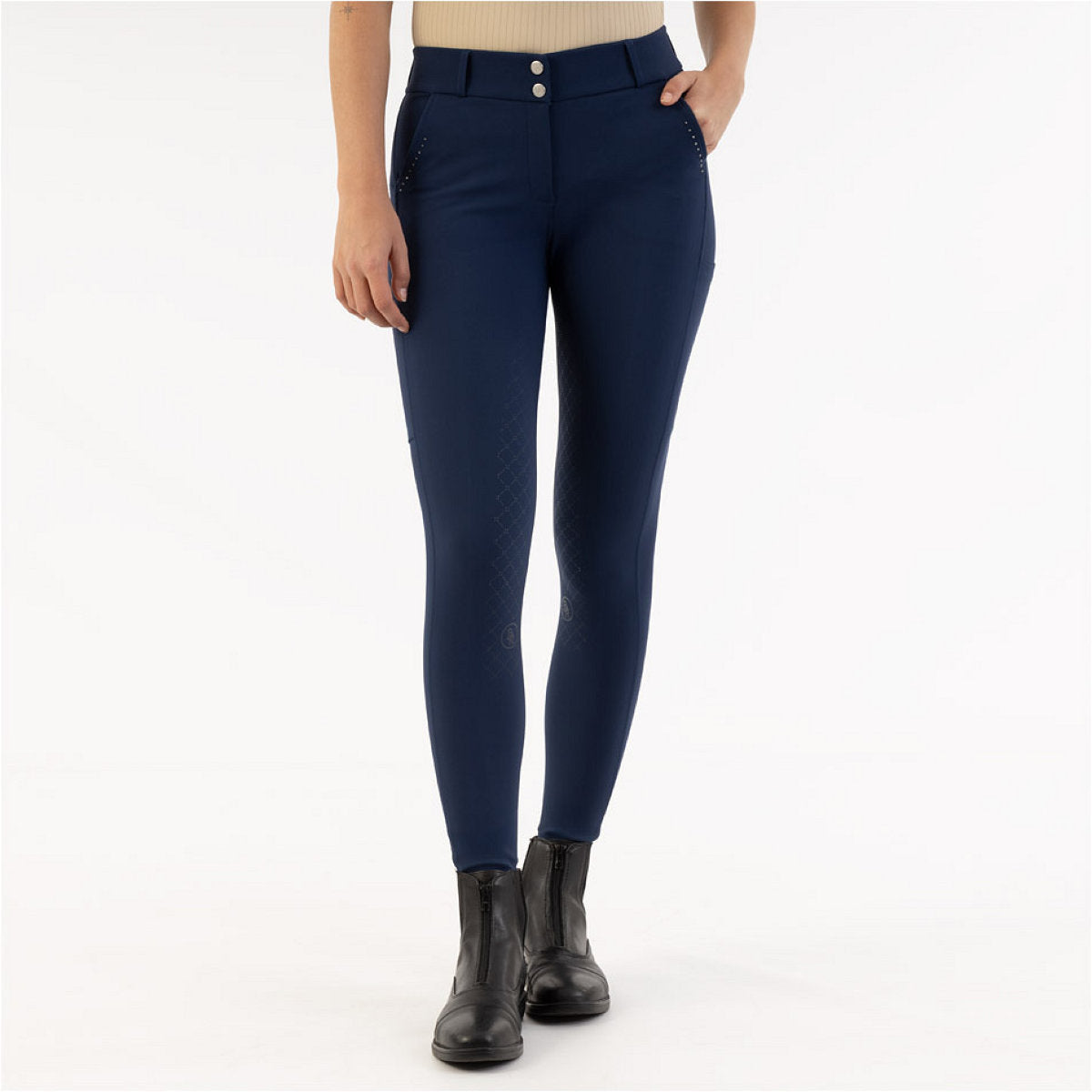 BR Pantaloni da Equitazione Kelsey Full Grip Pageant Blue