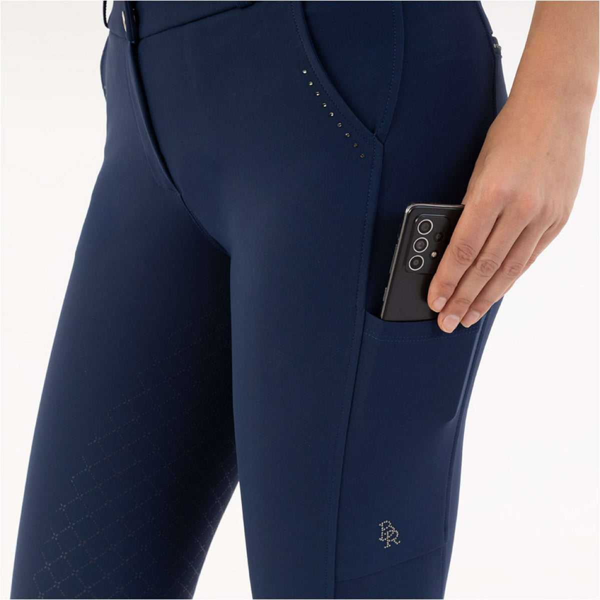 BR Pantaloni da Equitazione Kelsey Full Grip Pageant Blue