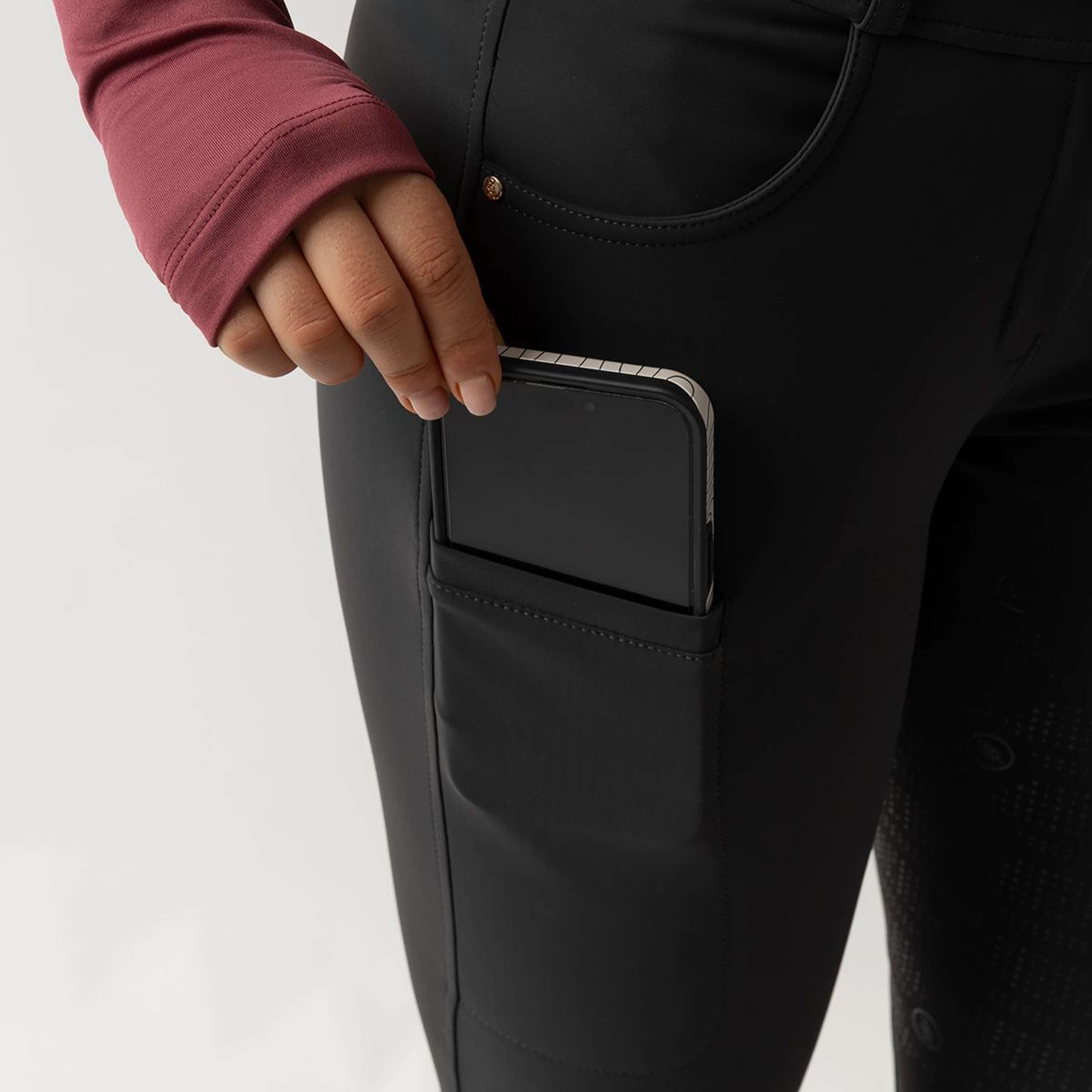 BR Leggings da Equitazione Lendsey Pieno Grip Donne Moonless Night