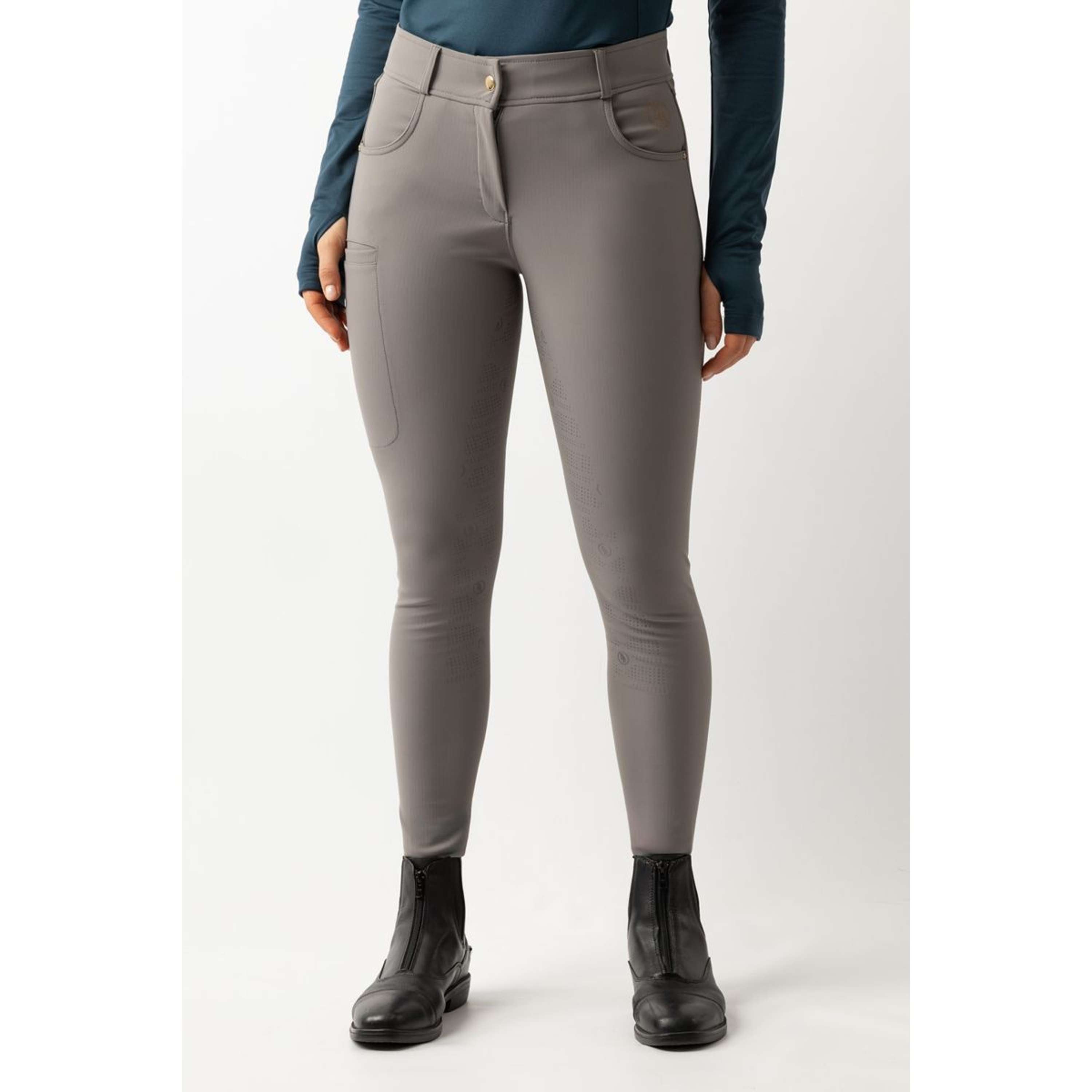 BR Leggings da Equitazione Lendsey Pieno Grip Donne Pyrite