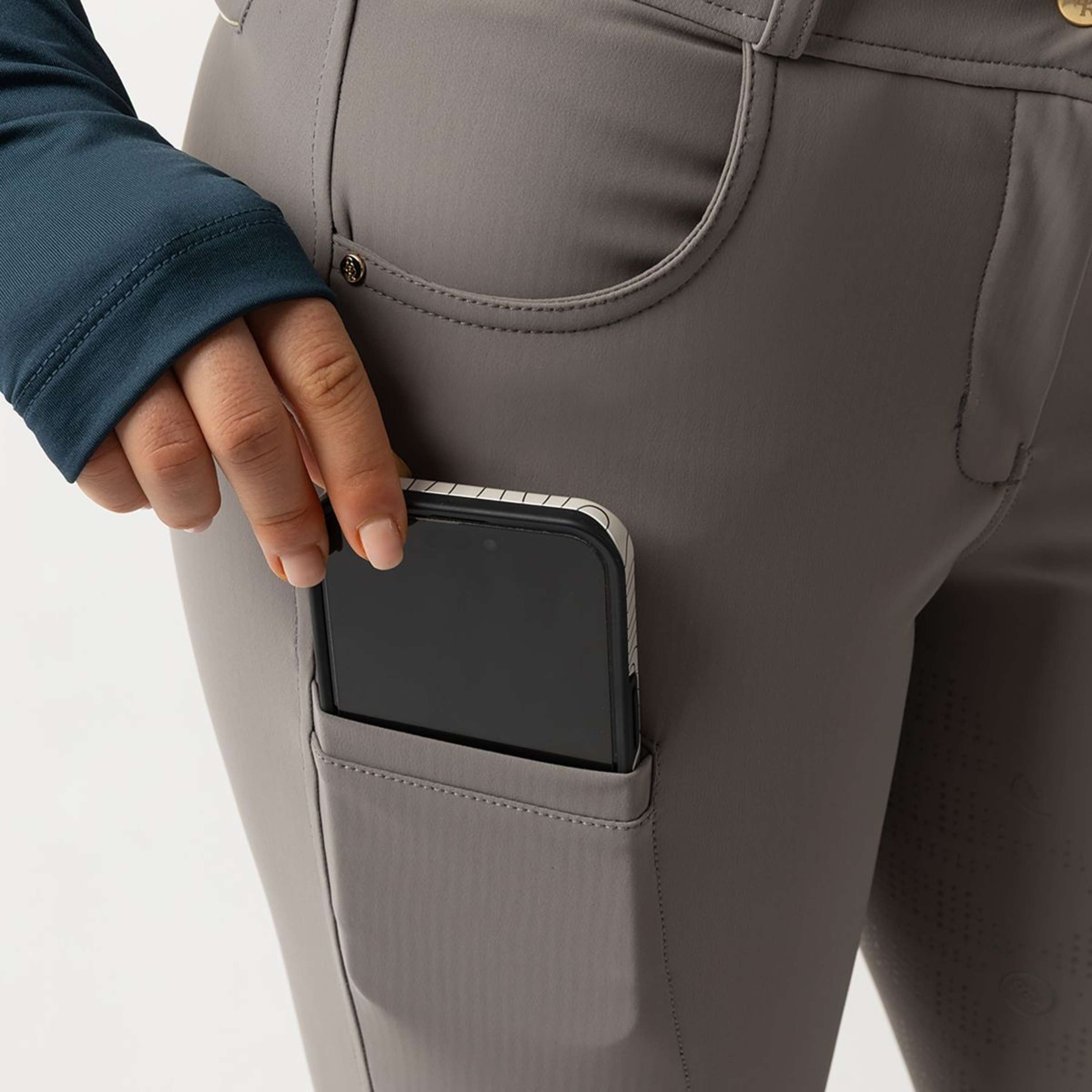 BR Leggings da Equitazione Lendsey Pieno Grip Donne Pyrite