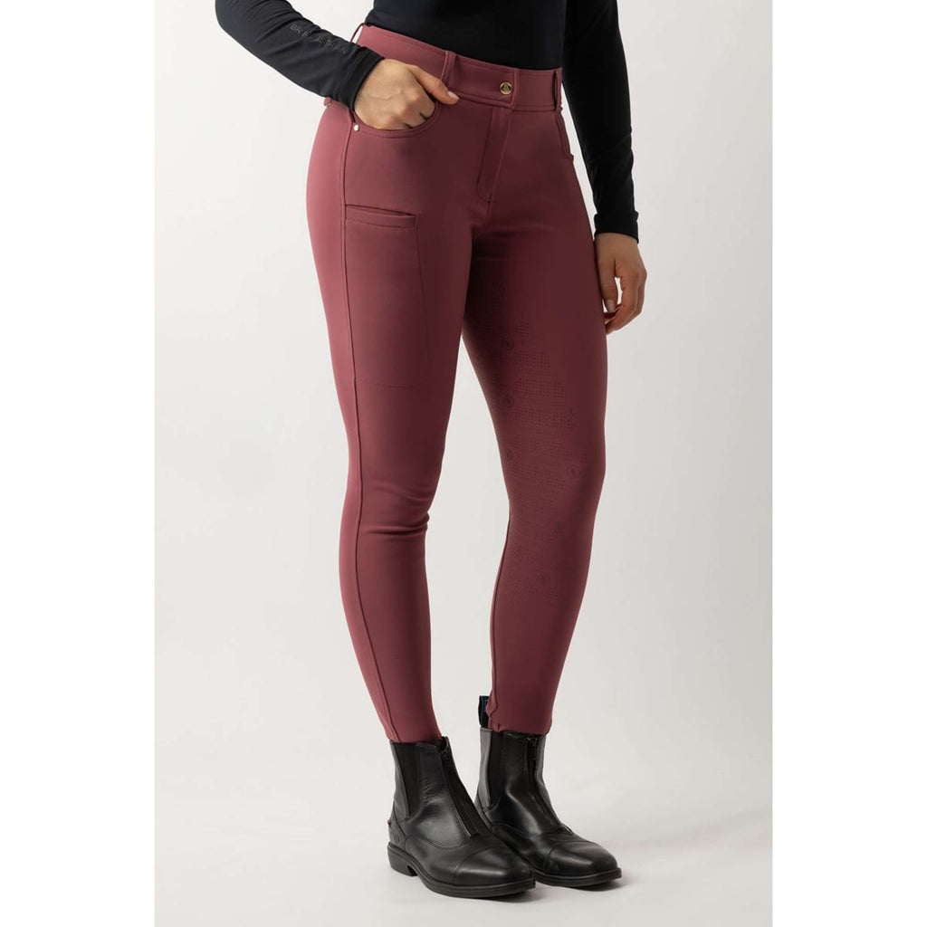 BR Leggings da Equitazione Lendsey Pieno Grip Donne Maroon
