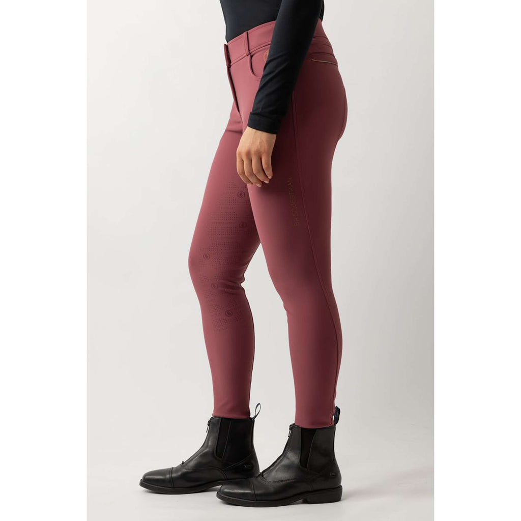 BR Leggings da Equitazione Lendsey Pieno Grip Donne Maroon