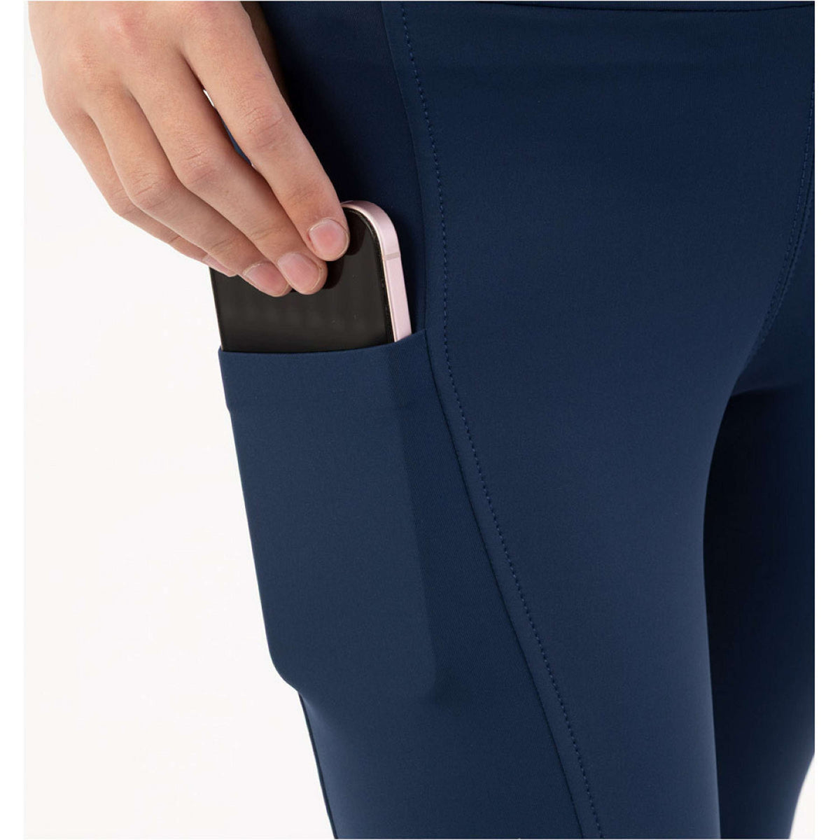 BR Leggings da Equitazione Eevolv Kika Kids Full Grip Pageant Blue