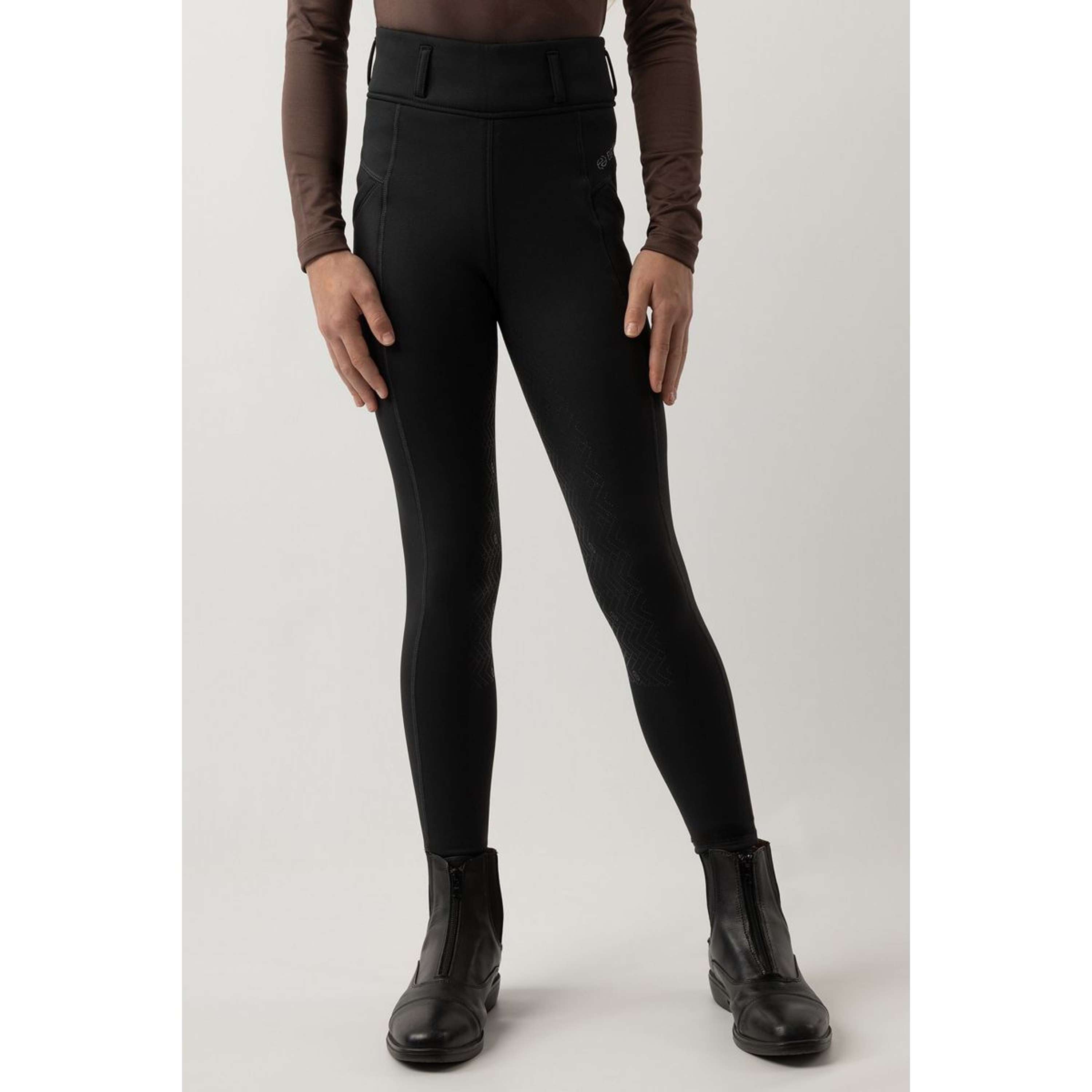 BR Leggings da Equitazione Eevolv Lenny Full Grip Bambini Moonless Night