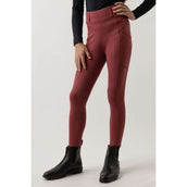 BR Leggings da Equitazione Eevolv Lenny Full Grip Bambini Maroon