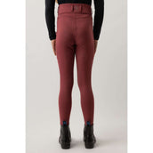 BR Leggings da Equitazione Eevolv Lenny Full Grip Bambini Maroon