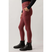 BR Leggings da Equitazione Eevolv Lenny Full Grip Bambini Maroon